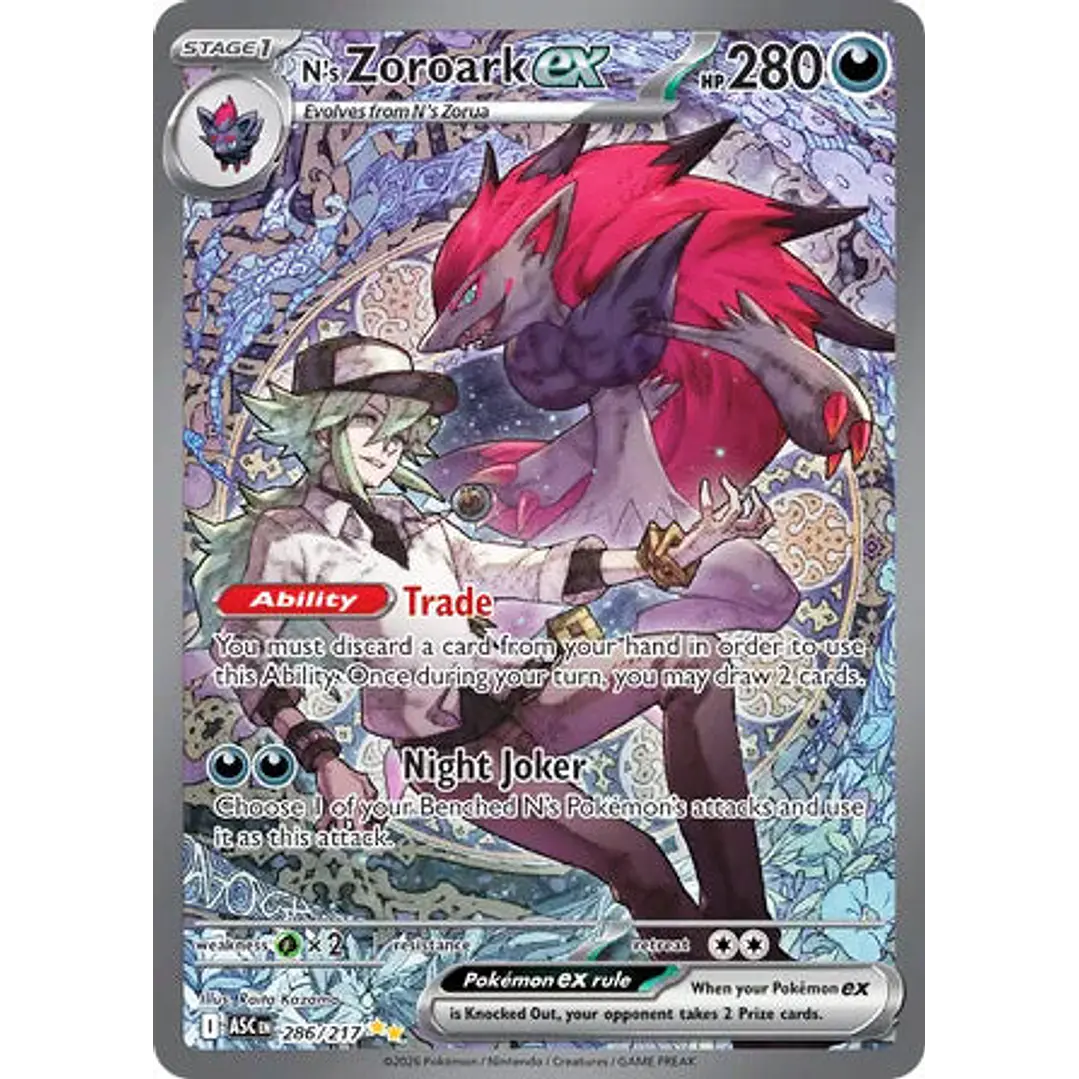 N's Zoroark ex - 286/217 Ascended Heroes 1