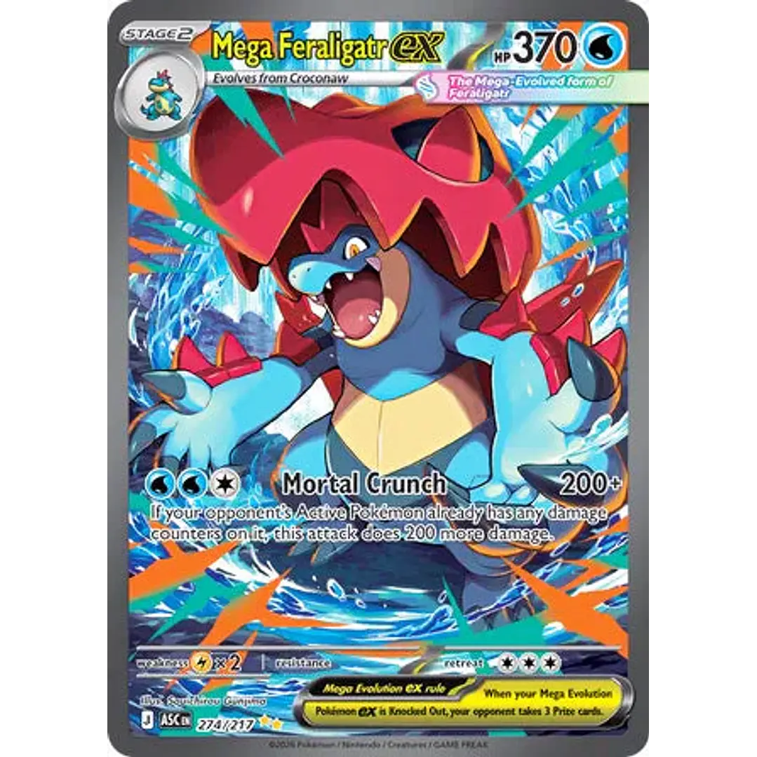 Mega Feraligatr ex - 274/217 Ascended Heroes 1