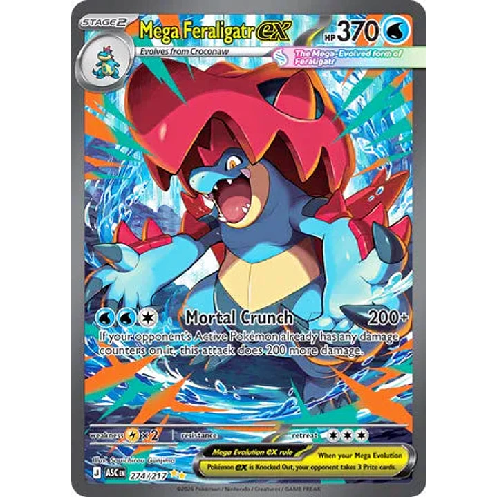 Mega Feraligatr ex - 274/217 Ascended Heroes 1