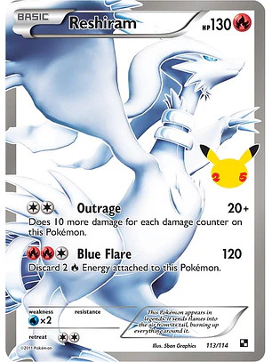 Reshiram #113/114 Pokémon Celebrations