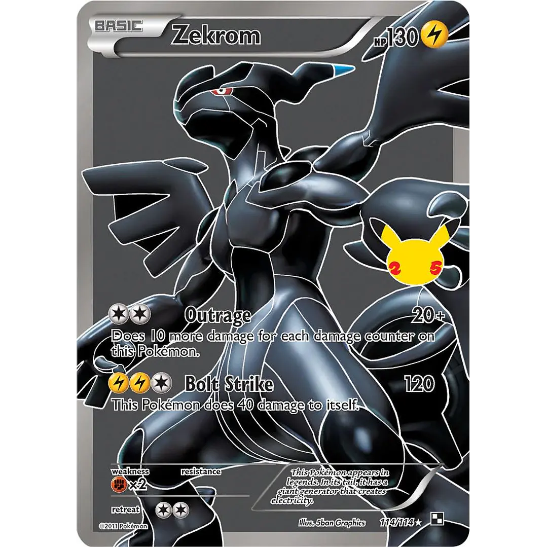 Zekrom #114/114 Pokémon Celebrations 1
