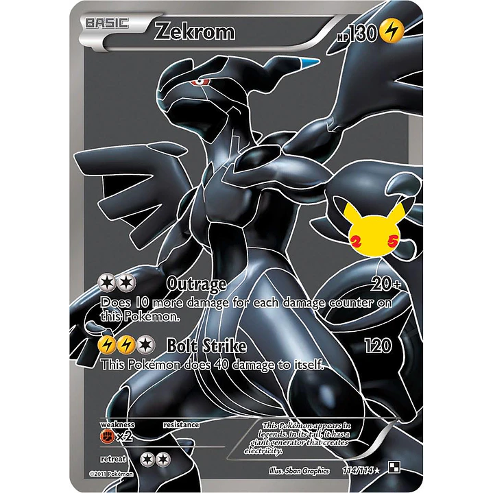 Zekrom #114/114 Pokémon Celebrations 1