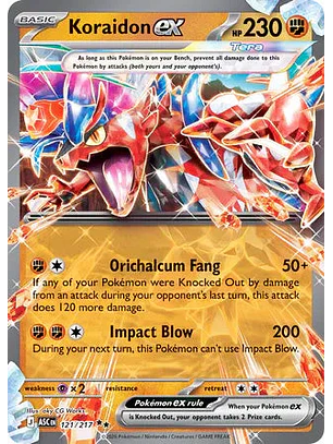 Koraidon ex - 121/217 Ascended Heroes