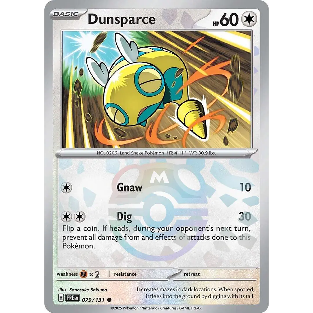 Dunsparce [Master Ball] #79/131 Pokémon Prismatic Evolutions 1