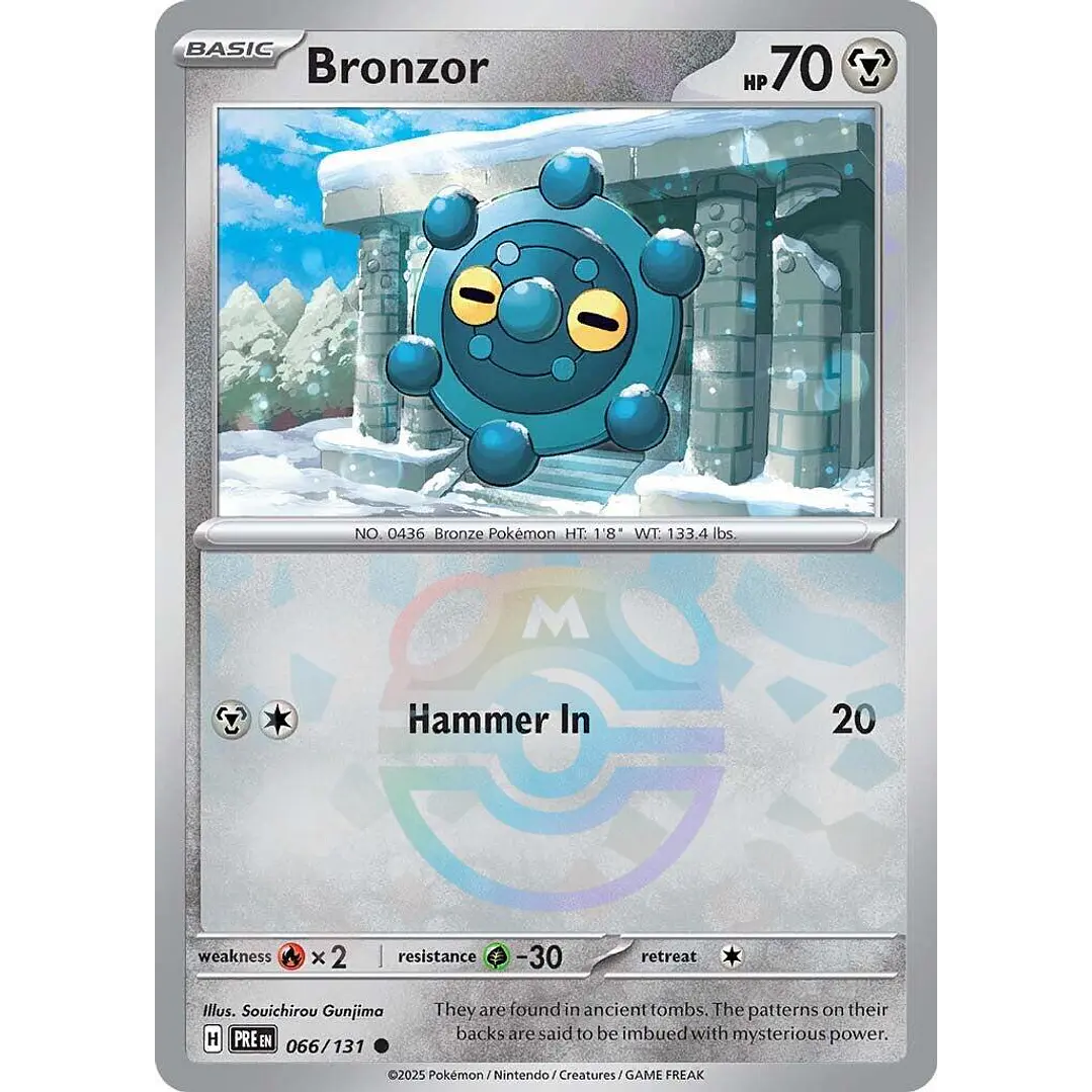 Bronzor [Master Ball] #66/131 Pokémon Prismatic Evolutions 1