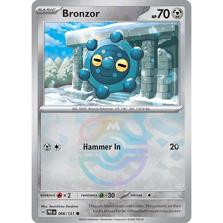 Bronzor [Master Ball] #66/131 Pokémon Prismatic Evolutions 1