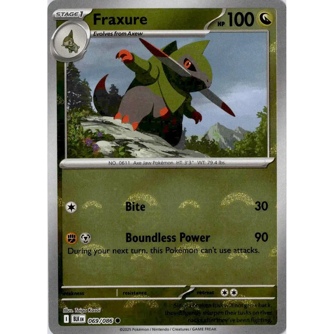 Fraxure [Poke Ball] #69/86 Pokémon Black Bolt 1