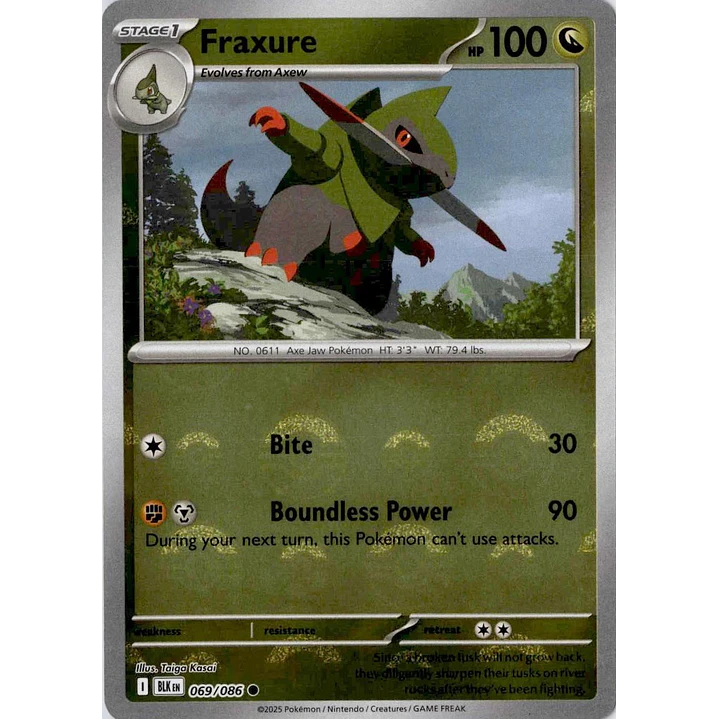 Fraxure [Poke Ball] #69/86 Pokémon Black Bolt 1