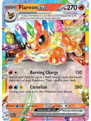 Flareon ex #14/131 Pokémon Prismatic Evolutions
