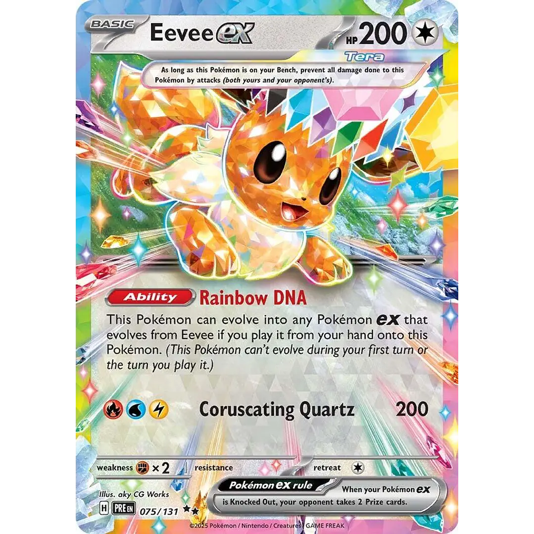 Eevee ex #75/131 Pokémon Prismatic Evolutions 1