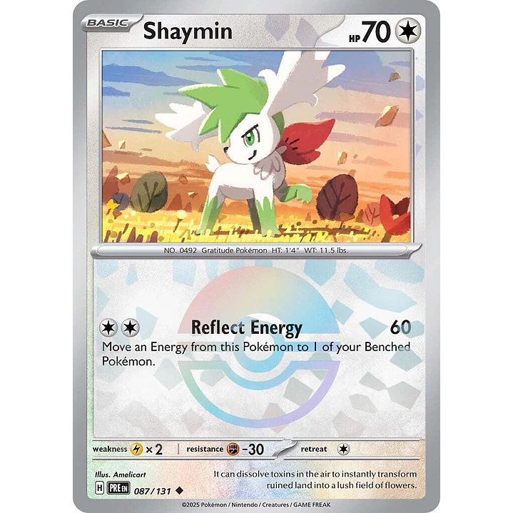 Shaymin [Poke Ball] #87/131 Pokémon Prismatic Evolutions 1