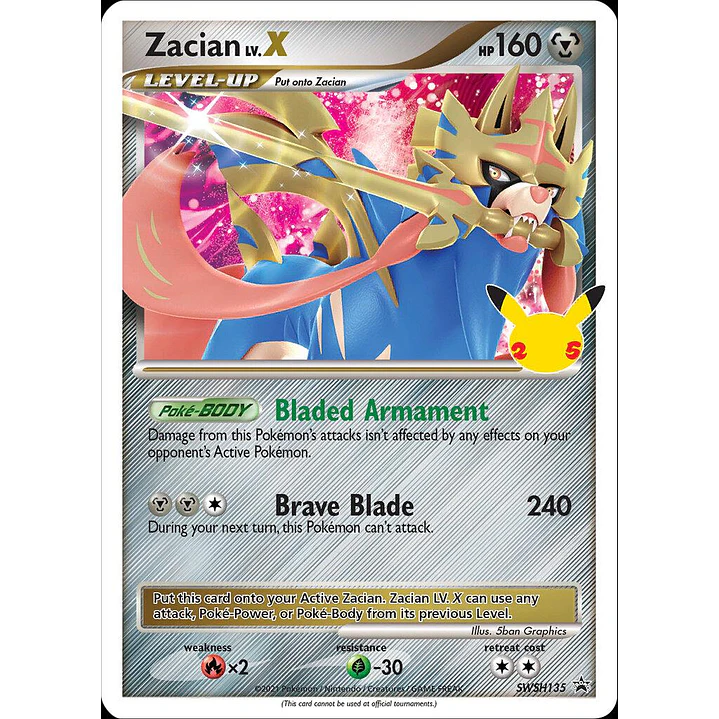 Zacian LV #SWSH135 Pokémon Celebrations 1