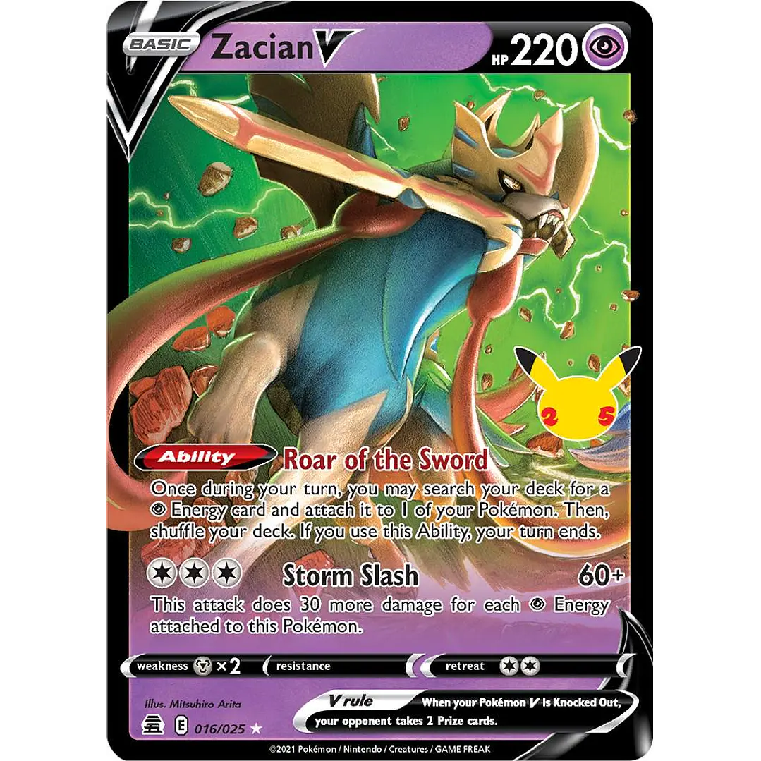 Zacian V #16/25 Pokémon Celebrations 1