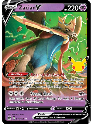 Zacian V #16/25 Pokémon Celebrations