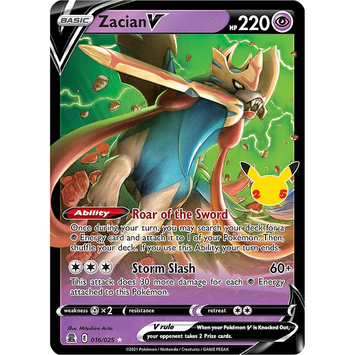 Zacian V #16/25 Pokémon Celebrations 1