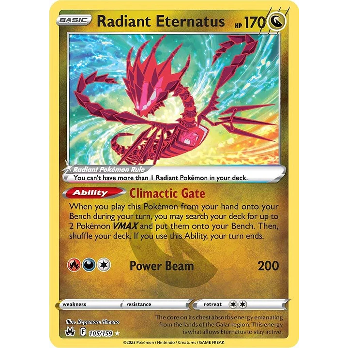 Radiant Eternatus #105/159 Pokémon Crown Zenith 1