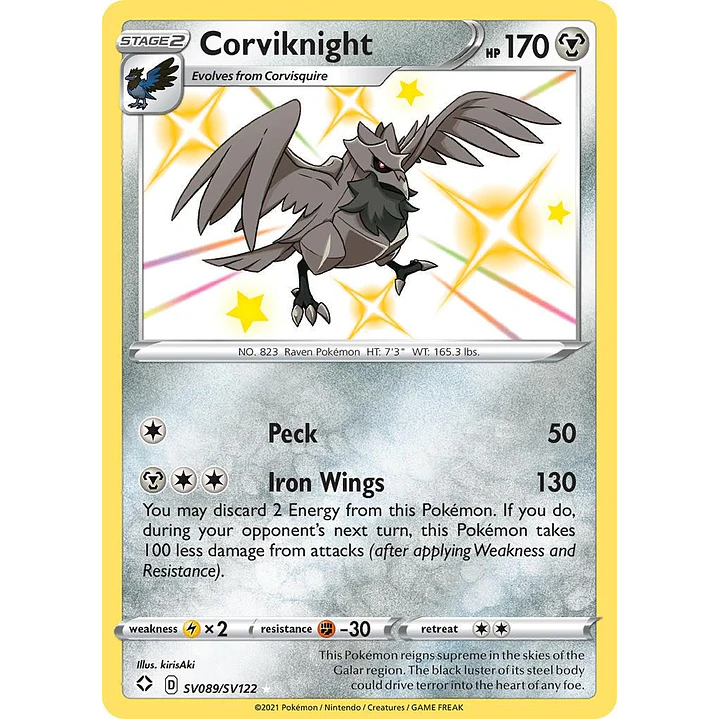 Corviknight #SV089/SV122 Pokémon Shining Fates 1