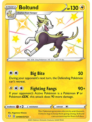 Boltund #SV040/SV122 Pokémon Shining Fates
