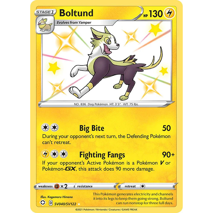 Boltund #SV040/SV122 Pokémon Shining Fates 1