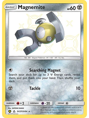 Magnemite #SV27/SV94 Pokémon Hidden Fates
