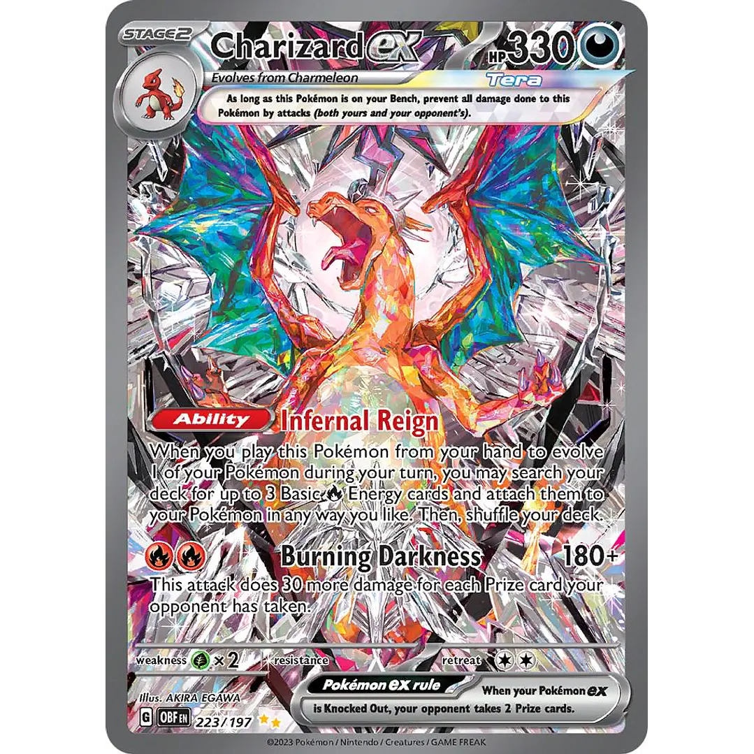 Charizard ex #223/197 Pokémon Obsidian Flames 1