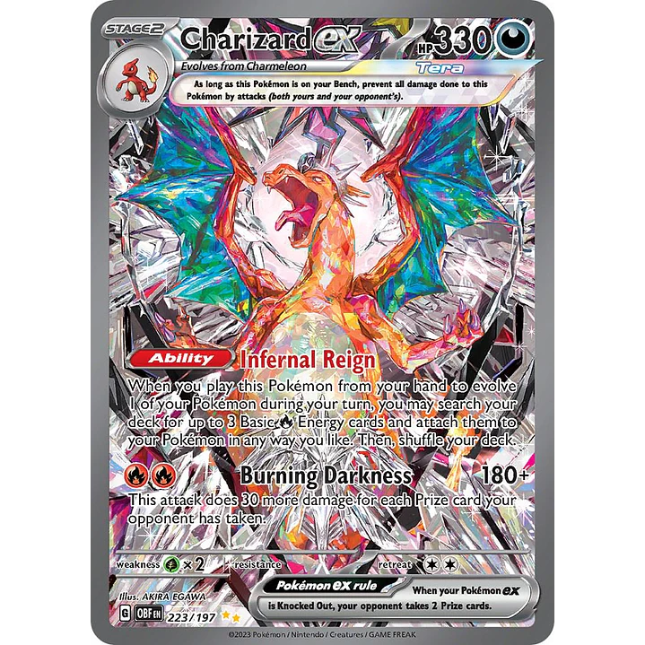 Charizard ex #223/197 Pokémon Obsidian Flames 1