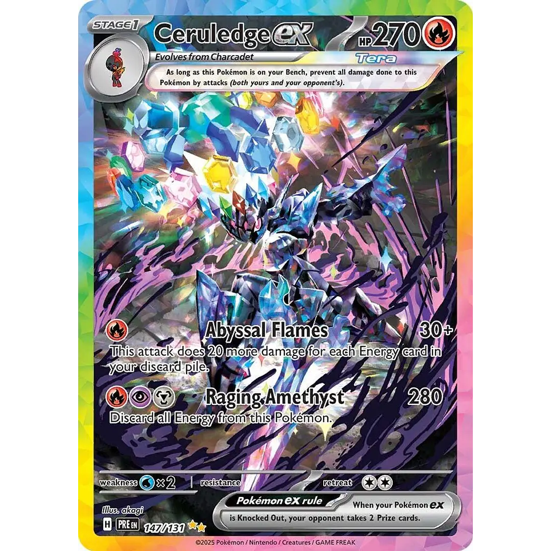 Ceruledge ex #147/131 Pokémon Prismatic Evolutions 1