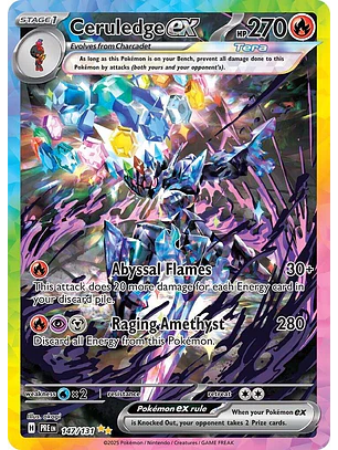 Ceruledge ex #147/131 Pokémon Prismatic Evolutions