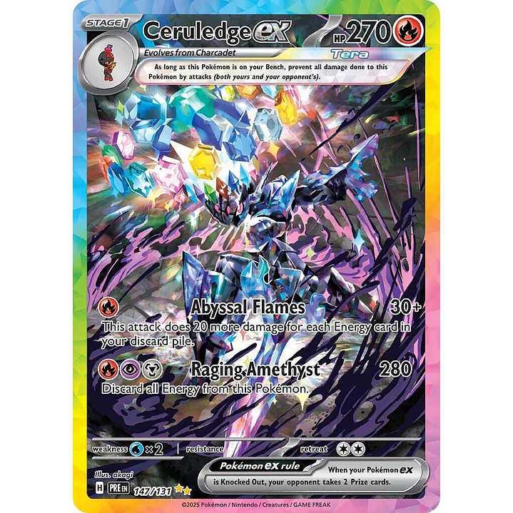 Ceruledge ex #147/131 Pokémon Prismatic Evolutions 1