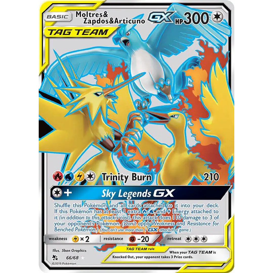 Moltres & Zapdos & Articuno GX #66/68 Pokémon Hidden Fates 1