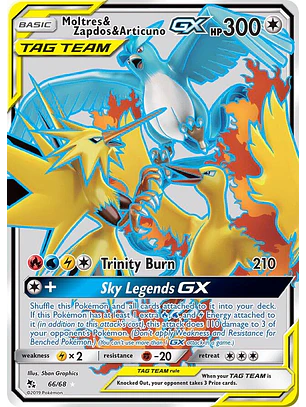 Moltres & Zapdos & Articuno GX #66/68 Pokémon Hidden Fates