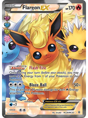 Flareon EX #RC28/RC32 Pokémon Generations