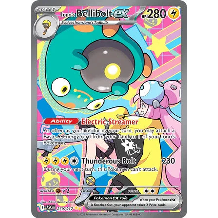 Iono's Bellibolt ex - 279/217 Ascended Heroes 1