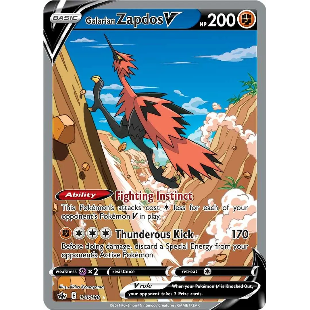 Galarian Zapdos V #174/198 Pokémon Chilling Reign 1