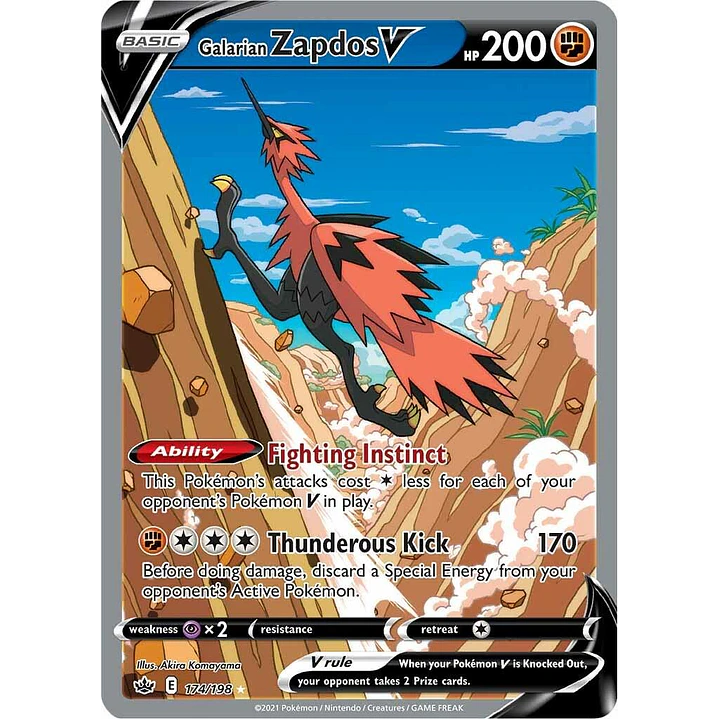 Galarian Zapdos V #174/198 Pokémon Chilling Reign 1