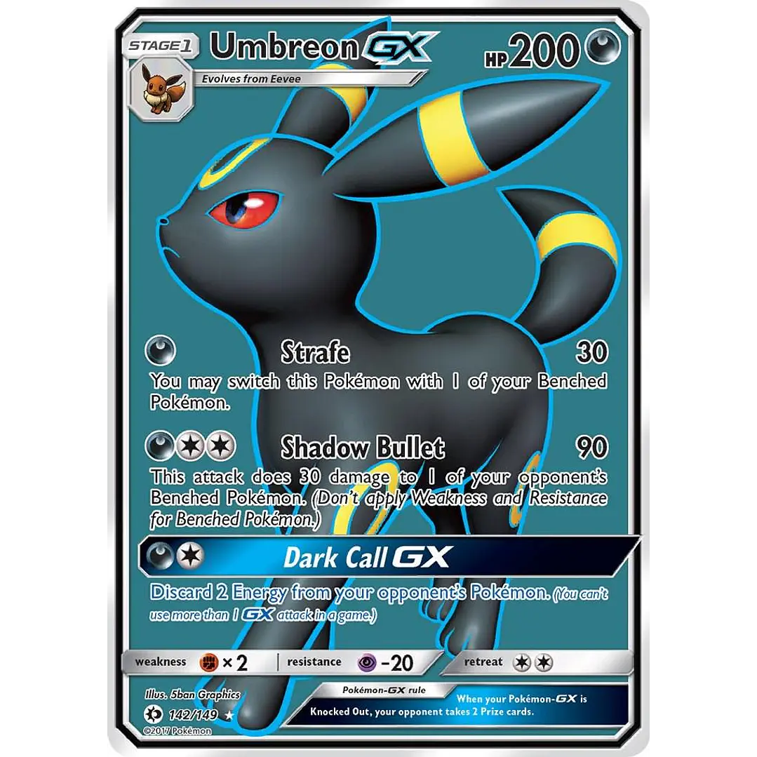 Umbreon GX #142/149 Pokémon Sun & Moon 1