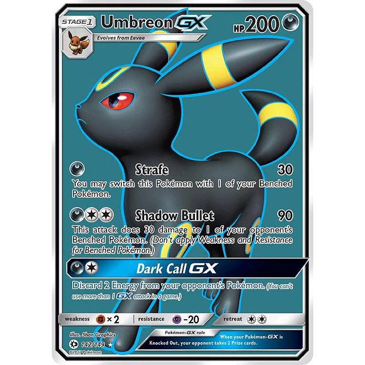 Umbreon GX #142/149 Pokémon Sun & Moon 1