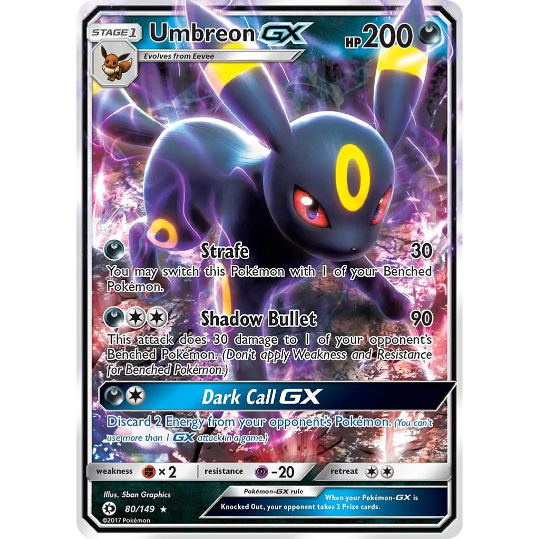 Umbreon GX #80/149 Pokémon Sun & Moon 1