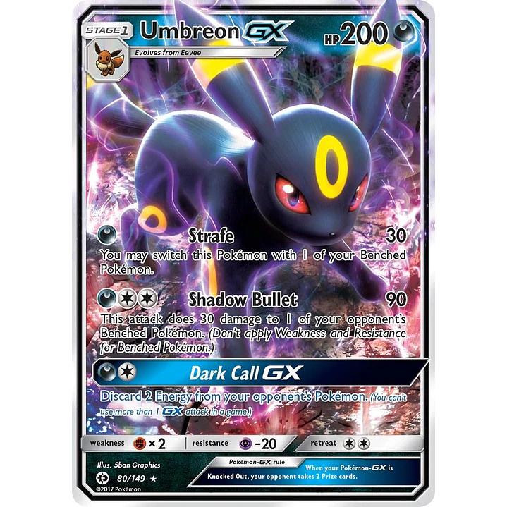 Umbreon GX #80/149 Pokémon Sun & Moon 1