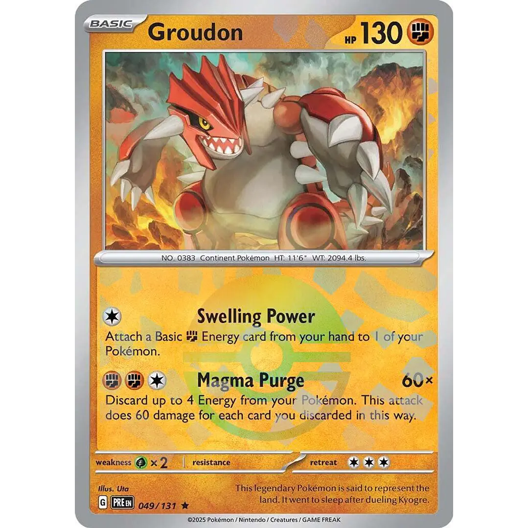 Groudon [Poke Ball] #49/131 Pokémon Prismatic Evolutions 1