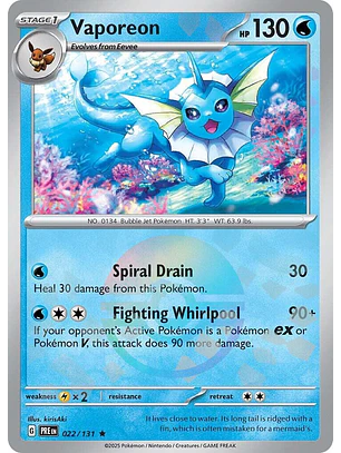 Vaporeon [Poke Ball] #22/131 Pokémon Prismatic Evolutions