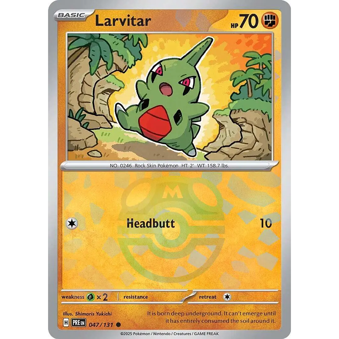 Larvitar [Master Ball] #47/131 Pokémon Prismatic Evolutions 1