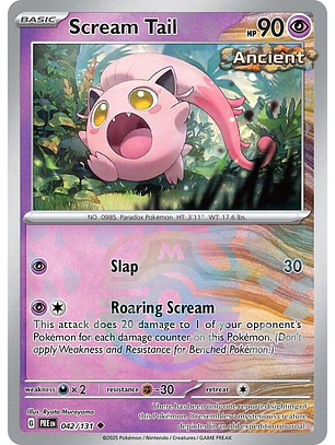 Scream Tail [Master Ball] #42/131 Pokémon Prismatic Evolutions
