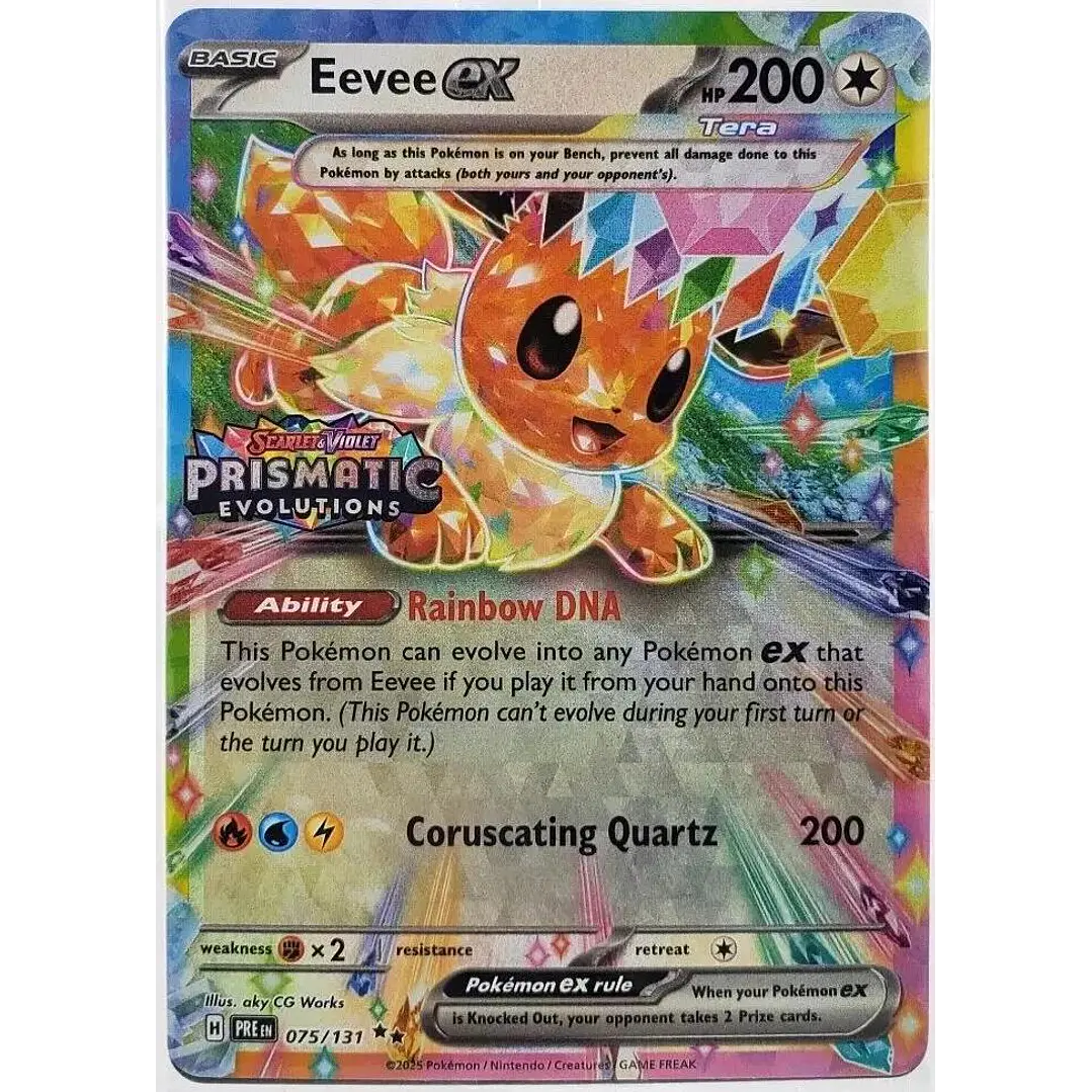 Eevee Ex [Stamped] #75/131 Pokémon Prismatic Evolutions 1