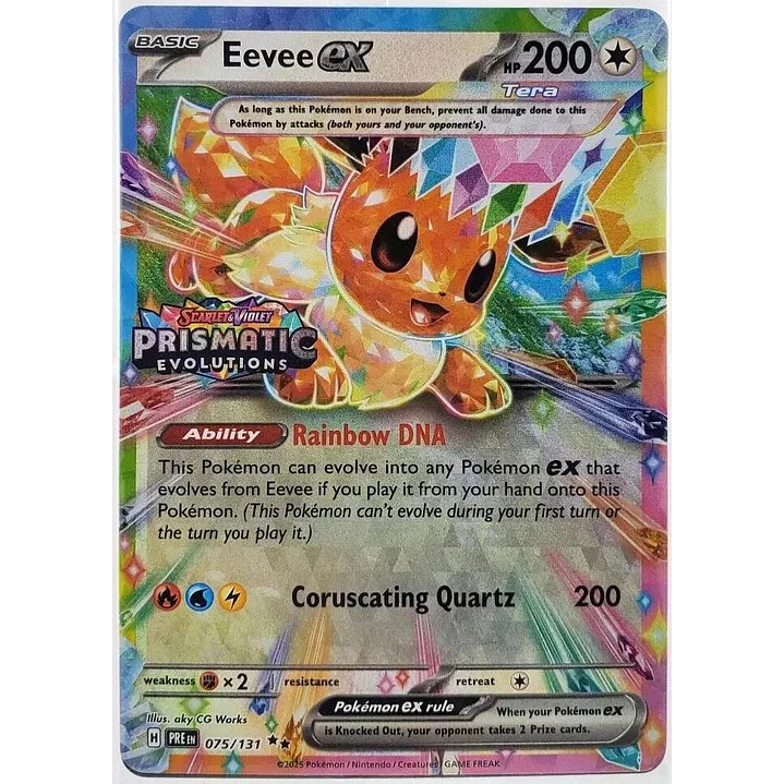 Eevee Ex [Stamped] #75/131 Pokémon Prismatic Evolutions 1
