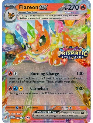 Flareon ex [Stamped] #14/131 Pokémon Prismatic Evolutions