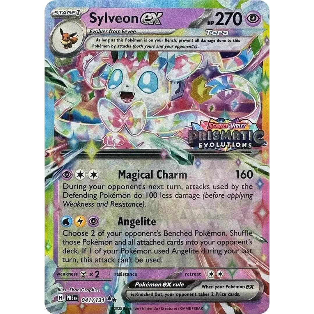 Sylveon ex [Stamped] #41/131 Pokémon Prismatic Evolutions 1