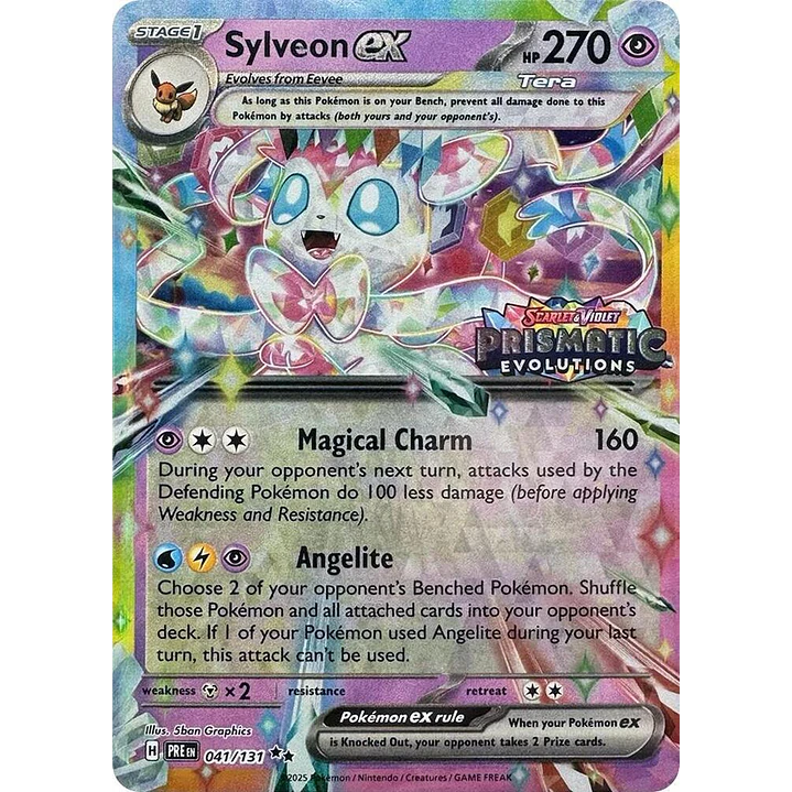 Sylveon ex [Stamped] #41/131 Pokémon Prismatic Evolutions 1