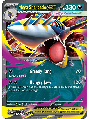 Mega Sharpedo ex #61/94 Phantasmal Flames