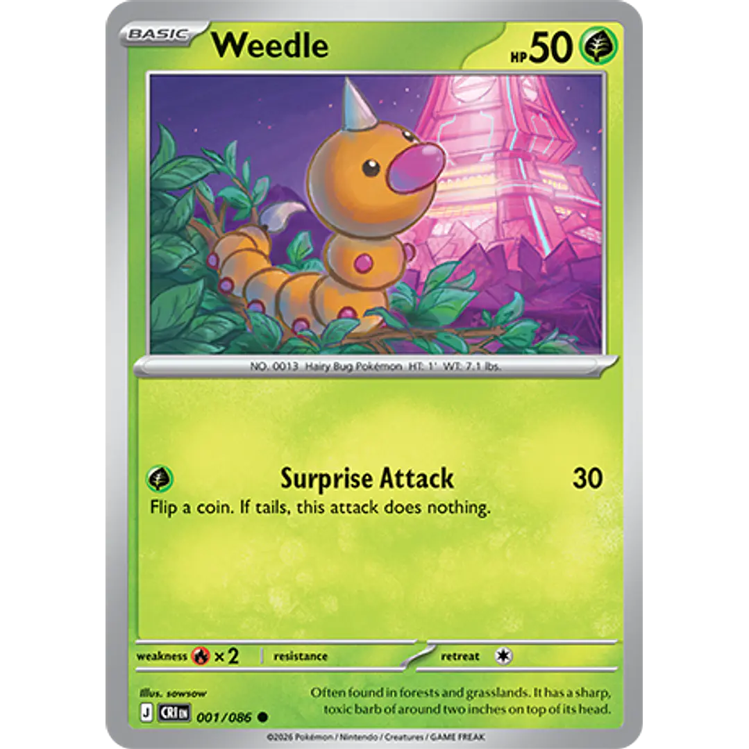 Weedle #1/86 Chaos Rising 1